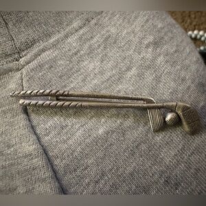 Danecraft Sterling Silver Golf Ball and Clubs Pin